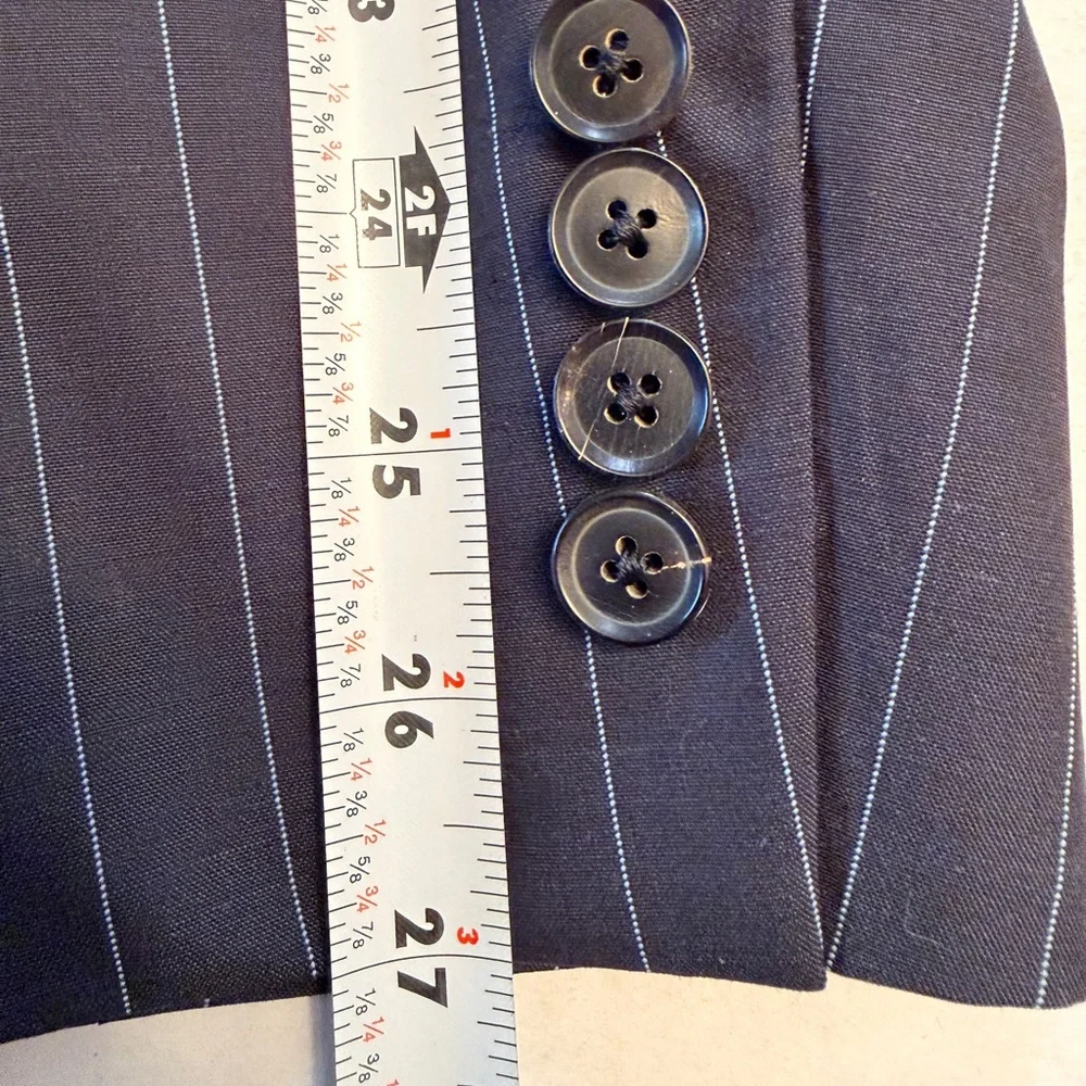 HUGO BOSS Navy Stripe Size 40L‎ Single Breasted Wool Blazer Jacket Guabello USA